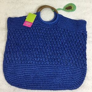 NWT Tabitha Brown for Target Royal Blue Woven Tote